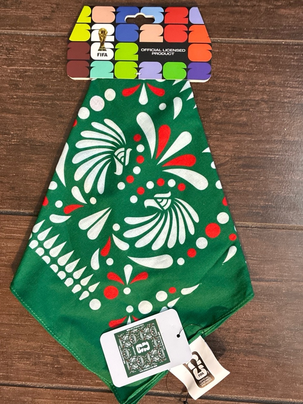 FIFA World Cup 2026 Mexico Green Floral Bandana Scarf